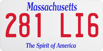 MA license plate 281LI6