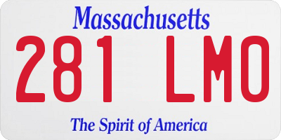 MA license plate 281LM0