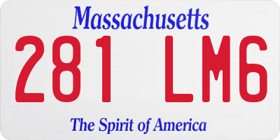 MA license plate 281LM6