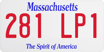 MA license plate 281LP1