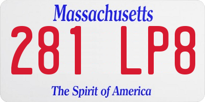 MA license plate 281LP8