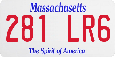 MA license plate 281LR6