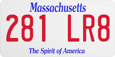 MA license plate 281LR8