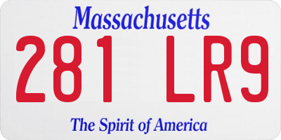 MA license plate 281LR9