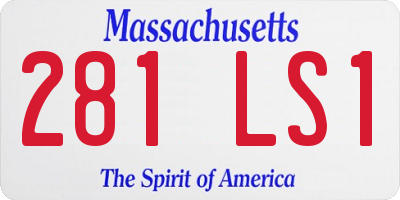 MA license plate 281LS1