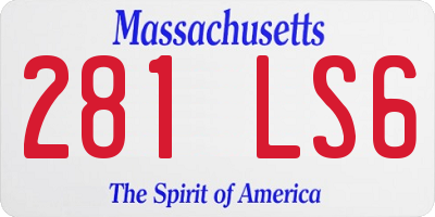MA license plate 281LS6