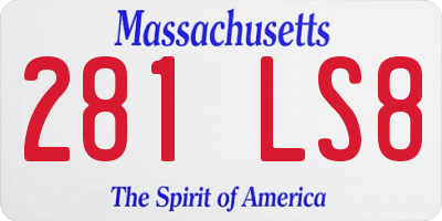 MA license plate 281LS8
