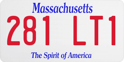 MA license plate 281LT1