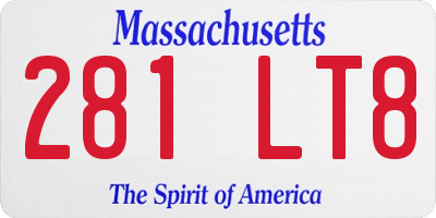 MA license plate 281LT8
