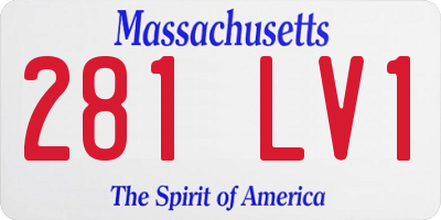 MA license plate 281LV1