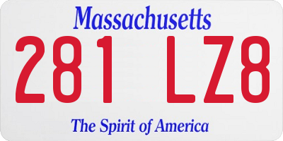 MA license plate 281LZ8