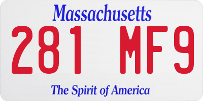 MA license plate 281MF9