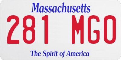 MA license plate 281MG0