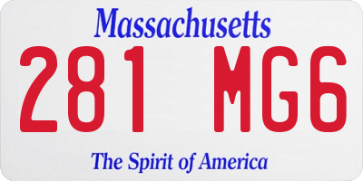 MA license plate 281MG6