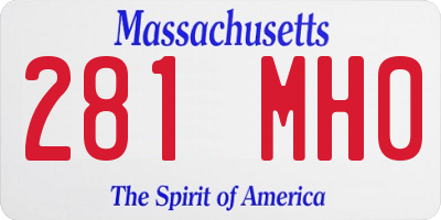 MA license plate 281MH0