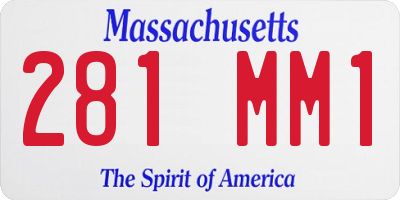 MA license plate 281MM1
