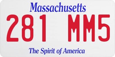 MA license plate 281MM5