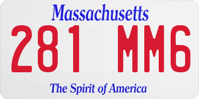 MA license plate 281MM6