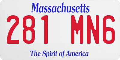 MA license plate 281MN6