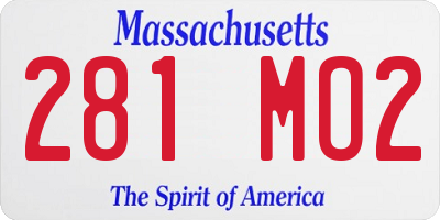 MA license plate 281MO2