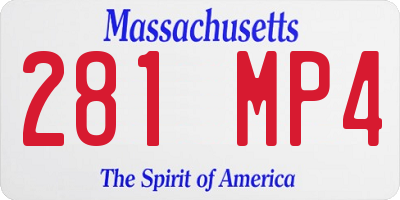 MA license plate 281MP4