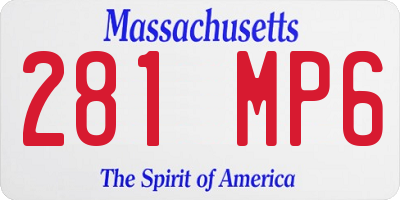MA license plate 281MP6