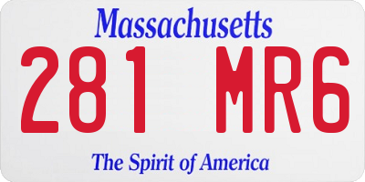 MA license plate 281MR6