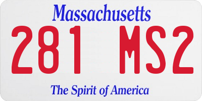 MA license plate 281MS2