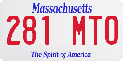 MA license plate 281MT0