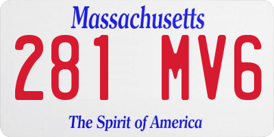MA license plate 281MV6