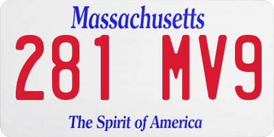 MA license plate 281MV9