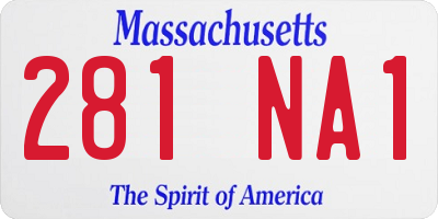 MA license plate 281NA1