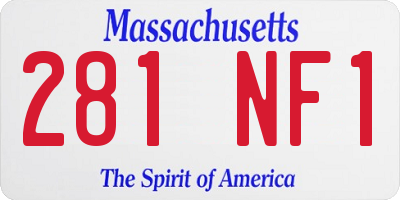 MA license plate 281NF1