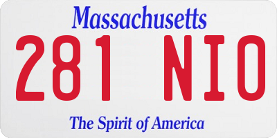MA license plate 281NI0
