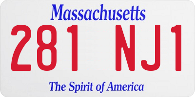MA license plate 281NJ1