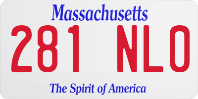 MA license plate 281NL0