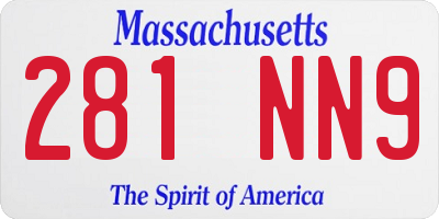 MA license plate 281NN9