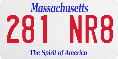 MA license plate 281NR8