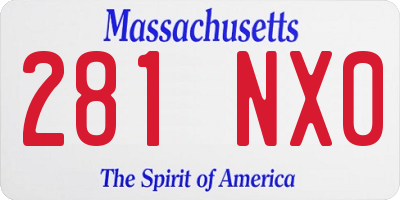 MA license plate 281NX0
