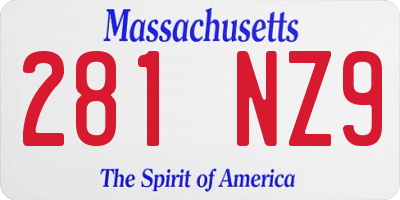 MA license plate 281NZ9