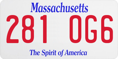 MA license plate 281OG6