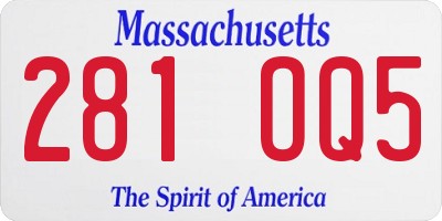 MA license plate 281OQ5