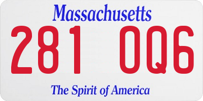 MA license plate 281OQ6