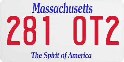 MA license plate 281OT2
