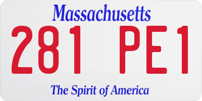 MA license plate 281PE1