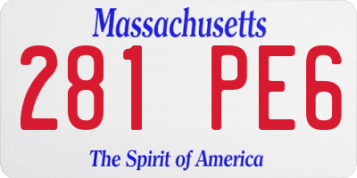 MA license plate 281PE6