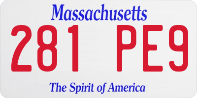 MA license plate 281PE9