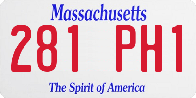 MA license plate 281PH1