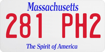 MA license plate 281PH2