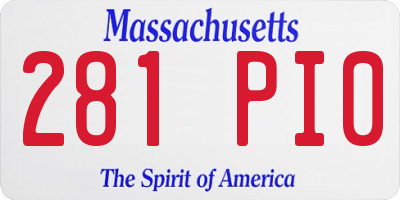 MA license plate 281PI0